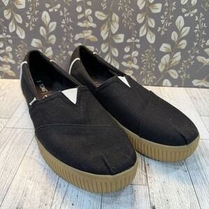 Toms Alpargata Indio Black Heritage Canvas Shoe‎ Sz 11 Women's